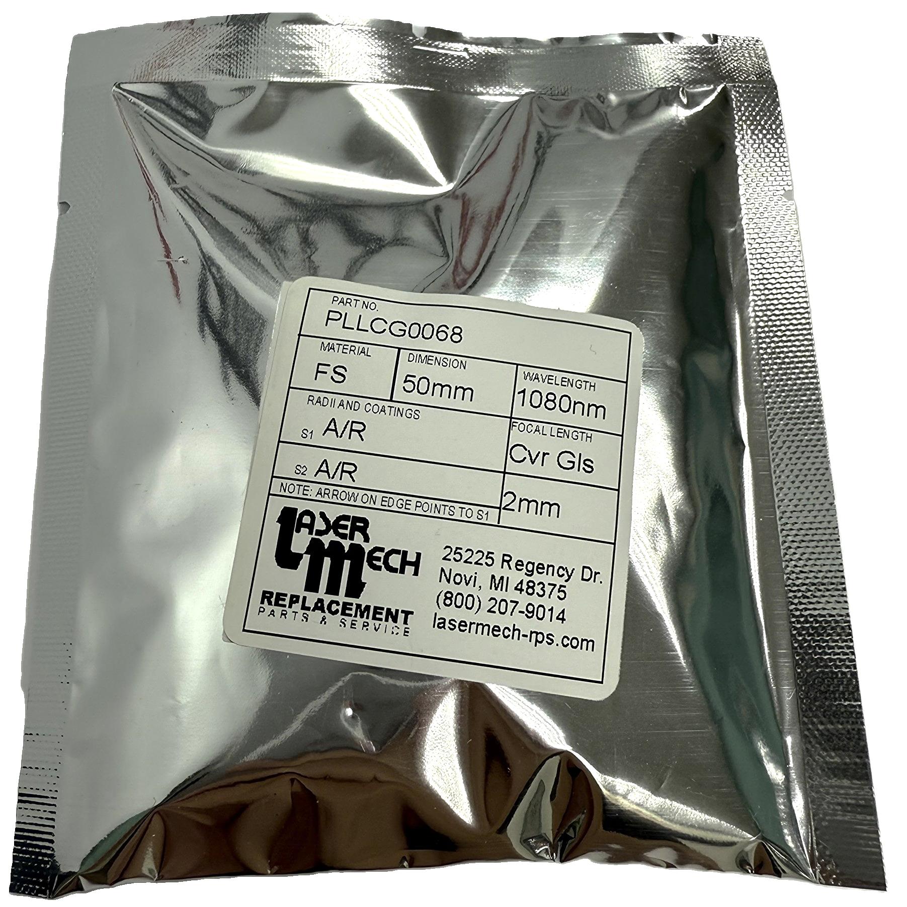 PLLCG0068  COVER GLASS 50mm x 2mm 1070nm